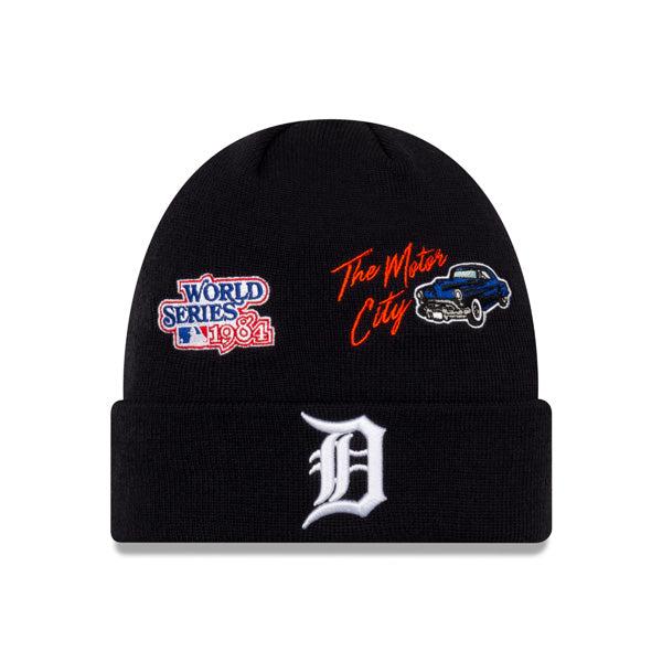 New Era Detroit Tigers WS MLB Black Navy Blue Red White Green Cuffed Knit Hat