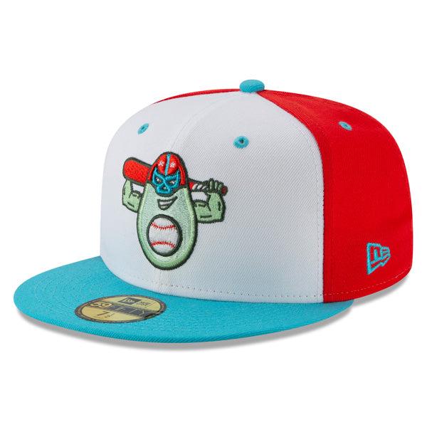 New Era Down East Wood Ducks Avocado Luchadores Teal Red 59Fifty 5950 Fitted Cap
