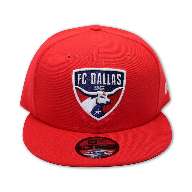New Era FC DALLAS Red White Black 9Fifty 950 Patch Snapback Cap Hat