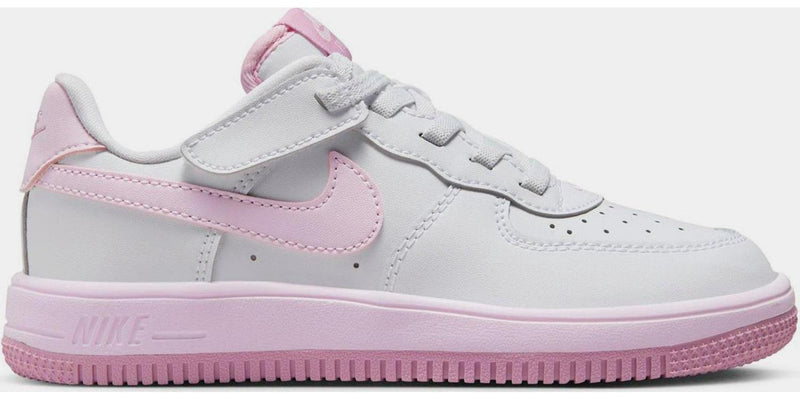 Kids Nike Force 1 Low EasyOn Preschool White Pink Foam FN0237-100 Sneaker