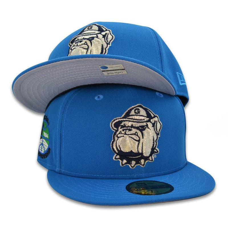 New Era Georgetown Hoyas '84 Champ Blue Gray Green 59Fifty 5950 Patch Fitted Hat