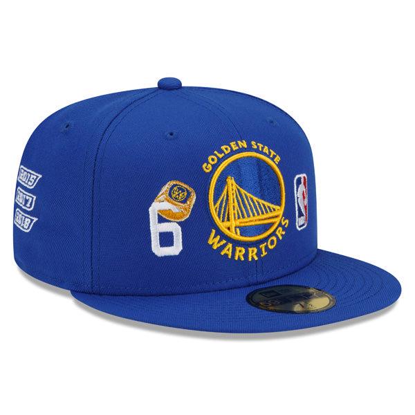 New Era Golden State Warriors RINGS Royal Yellow Gray 59Fifty 5950 Patch Fitted