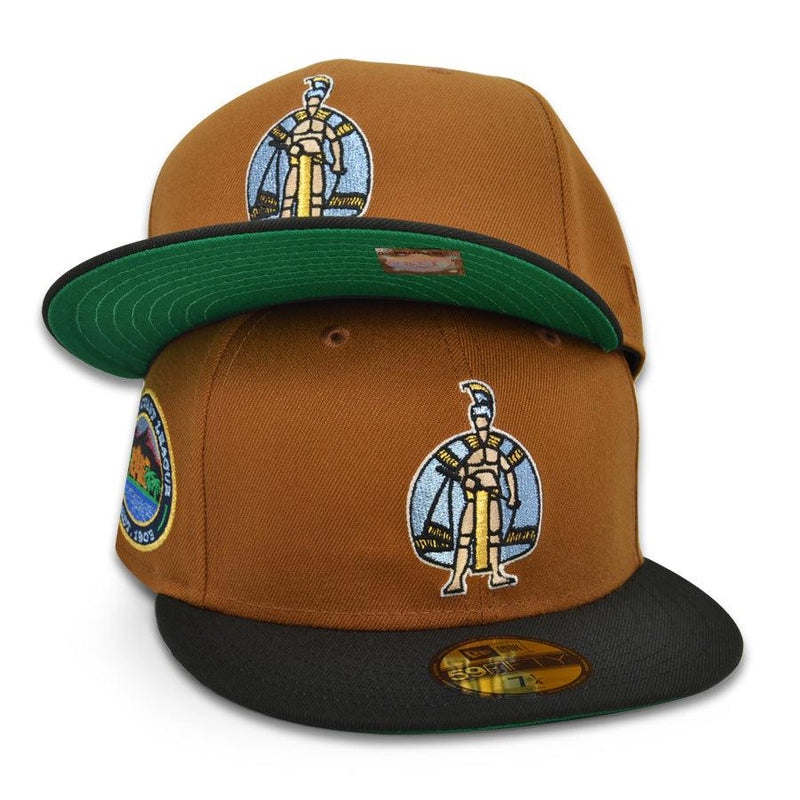 New Era Hawaii Islanders PCL Brown Peanut Black Green 59Fifty 5950 Patch Fitted