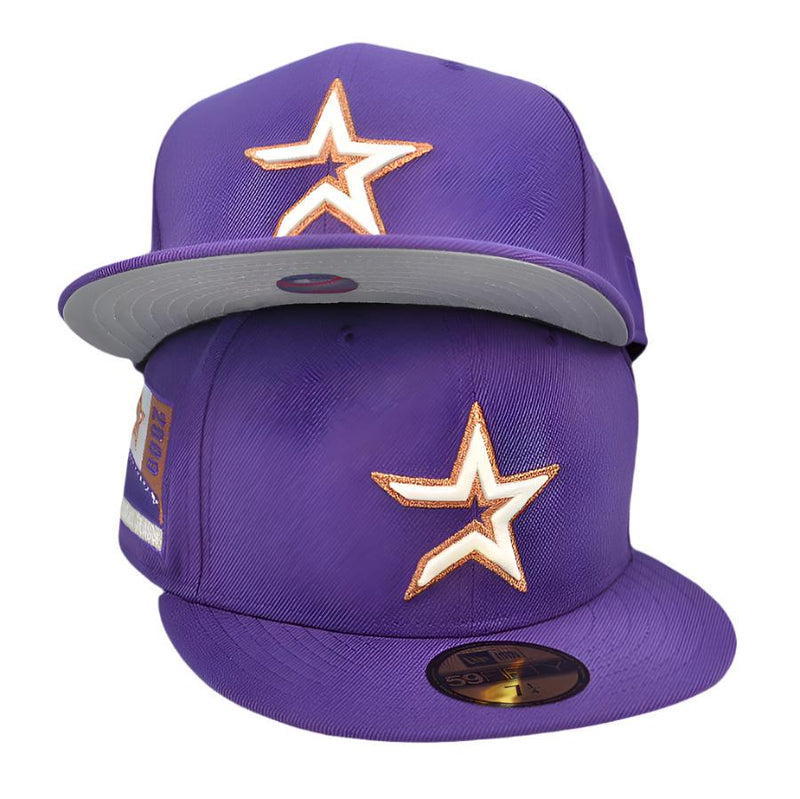 New Era Houston Astros '00 Purple White Gray 59Fifty 5950 Patch Fitted Cap Hat