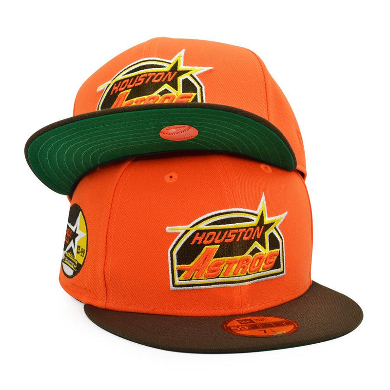 New Era Houston Astros Walnut Brown Green Yellow 59Fifty 5950 Patch Fitted