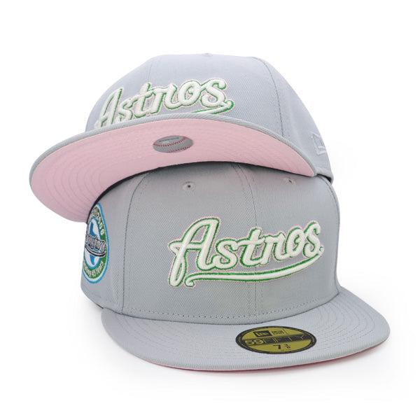 New Era Houston Astros 45YRS Metallic Green Pink 59Fifty 5950 Patch Fitted