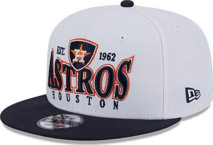 New Era Houston Astros MLB Navy Blue Yellow Black Gray 9Fifty 950 Patch Snapback