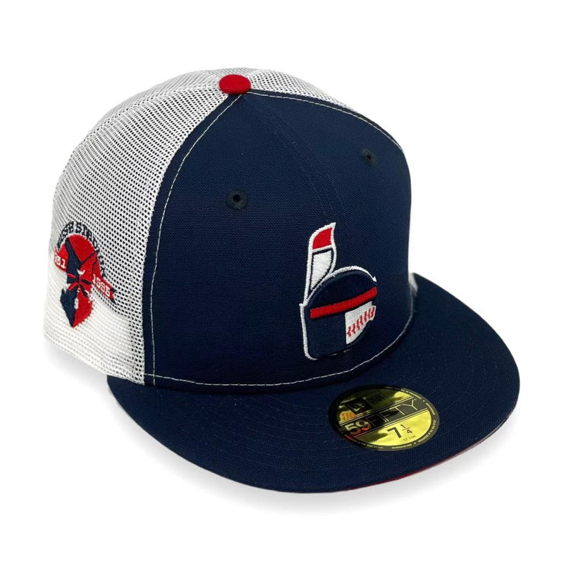New Era Indianapolis Indians Navy Blue White Red 59Fifty 5950 Trucker Mesh Hat