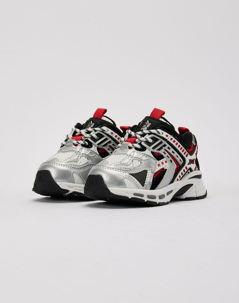 Kids Javi Emerge TD Red White Black Silver Gray EMERGE RED-TD Shoe Trainer