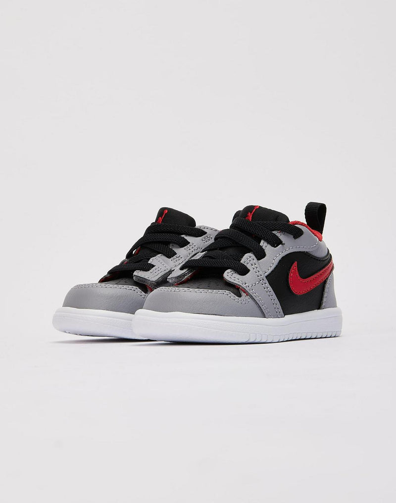 Kids Air Jordan 1 Low Alt TD Gray Black Red White DR9747-060 Shoe Trainer