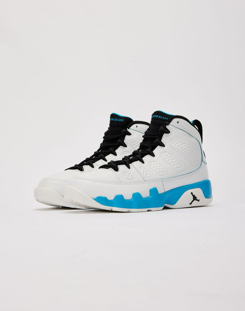 Kids Air Jordan 9 Retro 'Powder Blue' GS White Black FV0143-101 Shoe Trainer