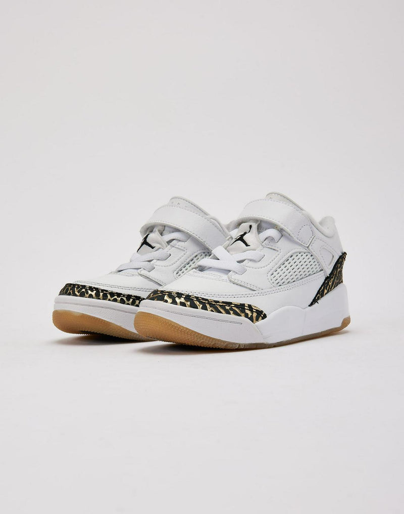 Kids Jordan Spizike Low PS GS White Black Brown Shoe Sneaker Trainer