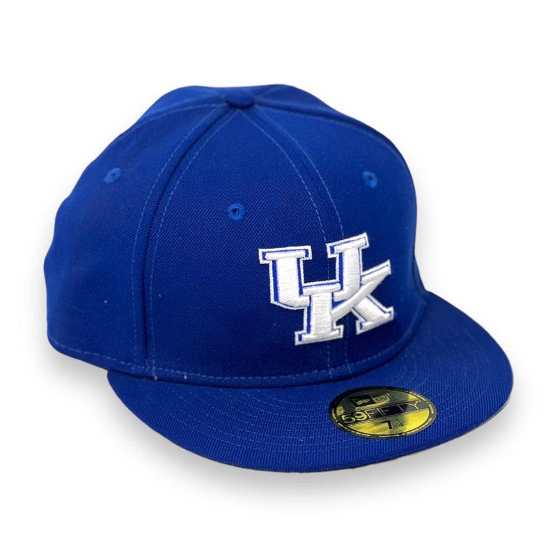 New Era Kentucky Wildcats Royal Blue White Gray 59Fifty 5950 Patch Fitted Hat