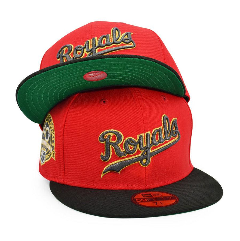 New Era Kansas City Royals 40th ANNI Red Orange Black 59Fifty 5950 Patch Fitted