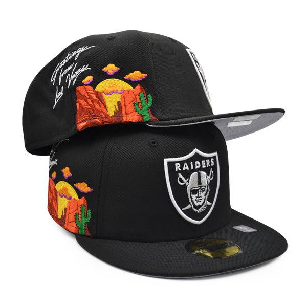 New Era LA Vegas Oakland Raiders CLOUD Orange White 59Fifty 5950 Patch Fitted