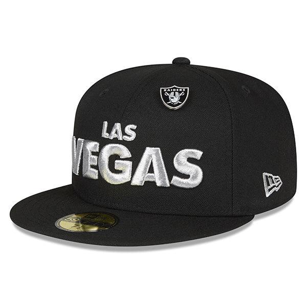 New Era Las Vegas Oakland LA Raiders Pin Silver Gray 59Fifty 5950 Patch Fitted