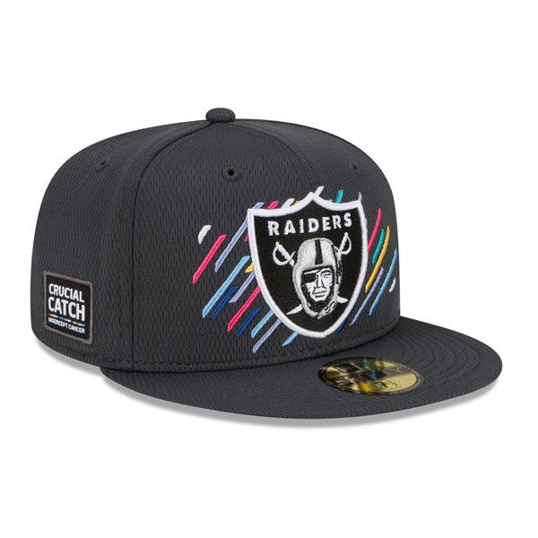 New Era Las Vegas LA Raiders '21 CRUCIAL Charcoal 59Fifty 5950 Patch Fitted Hat