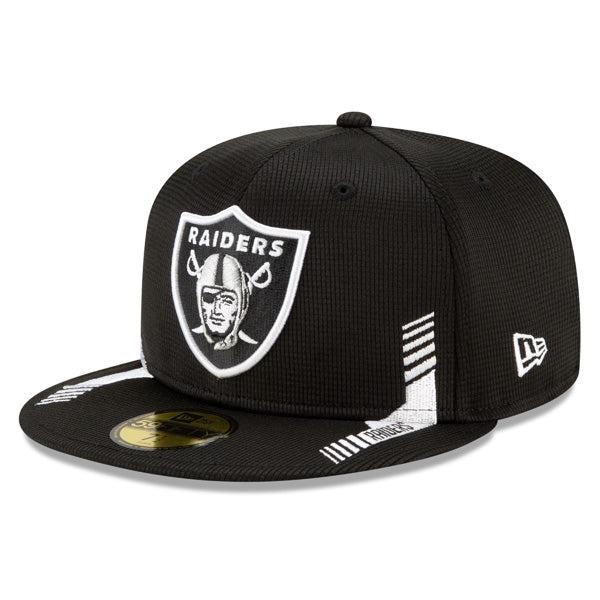 New Era Oakland Las Vegas Raiders '21 White Silver 59Fifty 5950 Patch Fitted Hat
