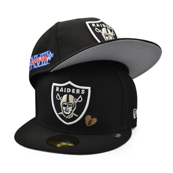 New Era Las Vegas LA Oakland Raiders SB '18 HEART Gray 59Fifty 5950 Patch Fitted