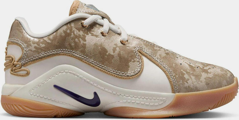 Kids Nike Lebron 22 GS Pale Ivory Metallic Gold Ink Black White Brown Sneaker