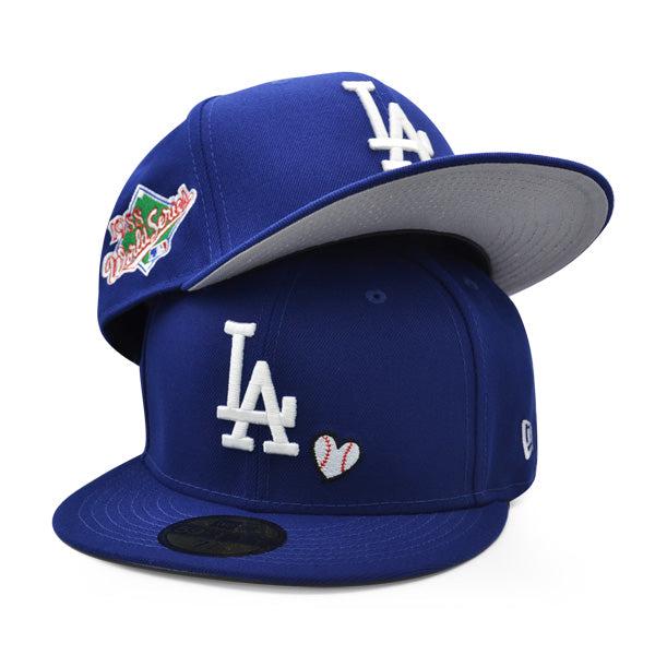 New Era LA Dodgers '88 WS HEARTS Royal White Gray 59Fifty 5950 Patch Fitted Hat