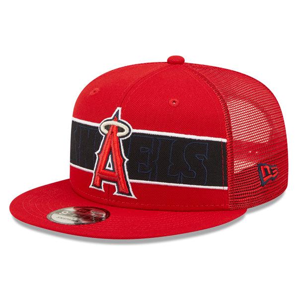 New Era LA Angels White Gray Black 9Fifty 950  Mesh Trucker Snapback