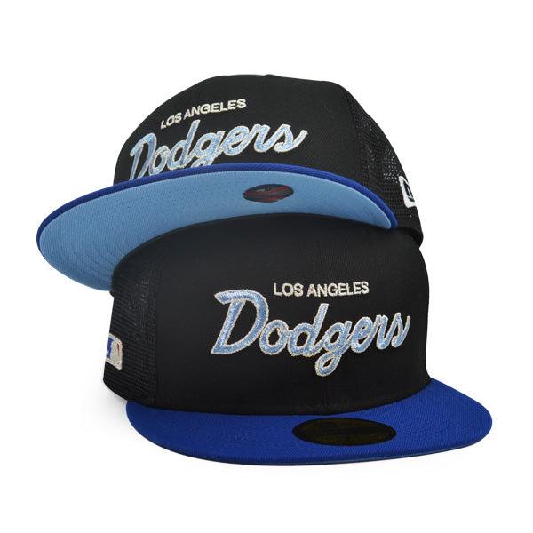 New Era LA Dodgers SIDE BATTY Mesh Black White Royal Blue 59Fifty 5950 Fitted