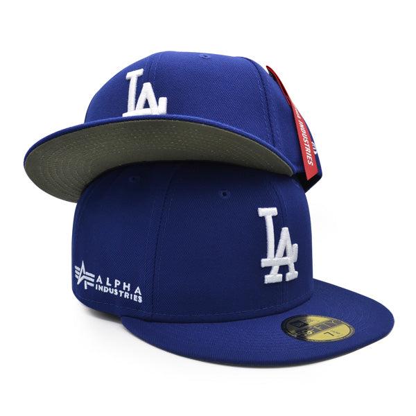 New Era LA Dodgers ALPHA INDUSTRIES Royal White Green 59Fifty 5950 Patch Fitted