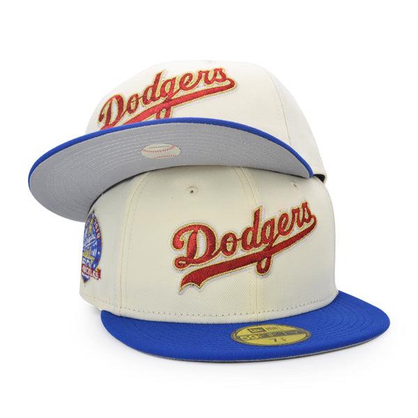 New Era LA Dodgers 60th Anni Chrome Royal Blue Red Gray 59Fifty 5950 Fitted Hat