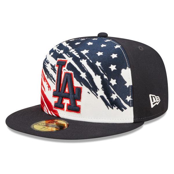 New Era LA Dodgers JULY 4th USA Flag Stars Navy White Red 59Fifty 5950 Fitted
