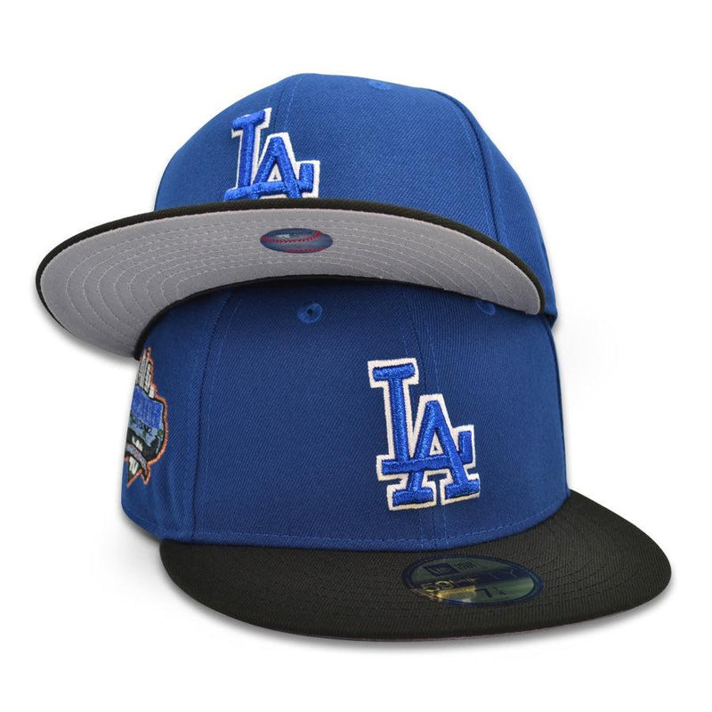 New Era LA Dodgers 40th Anni Blue White Black Gray 59Fifty 5950 Patch Fitted Hat