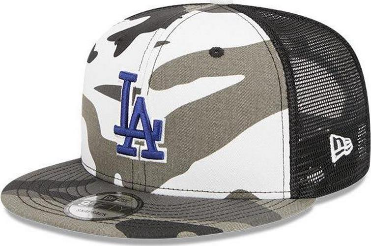 New Era LA Dodgers Camo Blue Gray Black White 9Fifty 950 Patch Snapback Cap Hat
