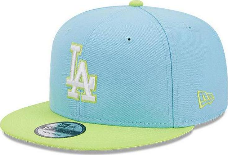 New Era LA Dodgers Sky Neon Cyber Green Gray White 9Fifty 950 Patch Snapback