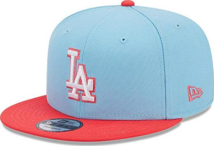 New Era LA Dodgers Sky Blue Lava Red White Gray Black 9Fifty 950 Patch Snapback