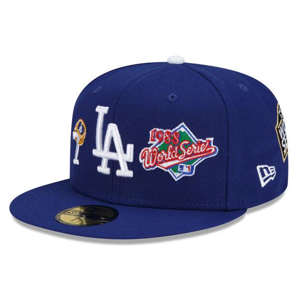 New Era LA Dodgers RINGS Royal Gray White Red 59Fifty 5950 Patch Fitted Cap Hat
