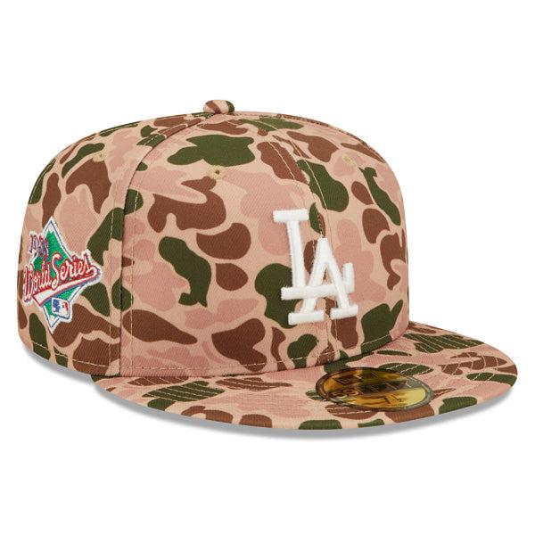 New Era LA Dodgers '88 WS DUCK Camo Orange White Green 59Fifty 5950 Patch Fitted