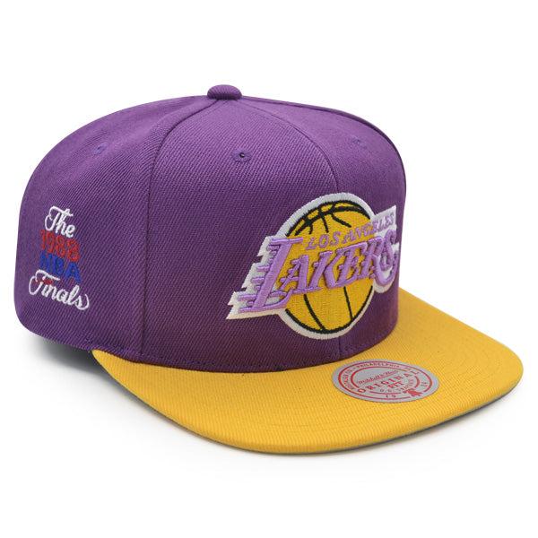 Mitchell And Ness LA Lakers '88 NBA Finals Purple Yellow Patch Snapback Cap Hat