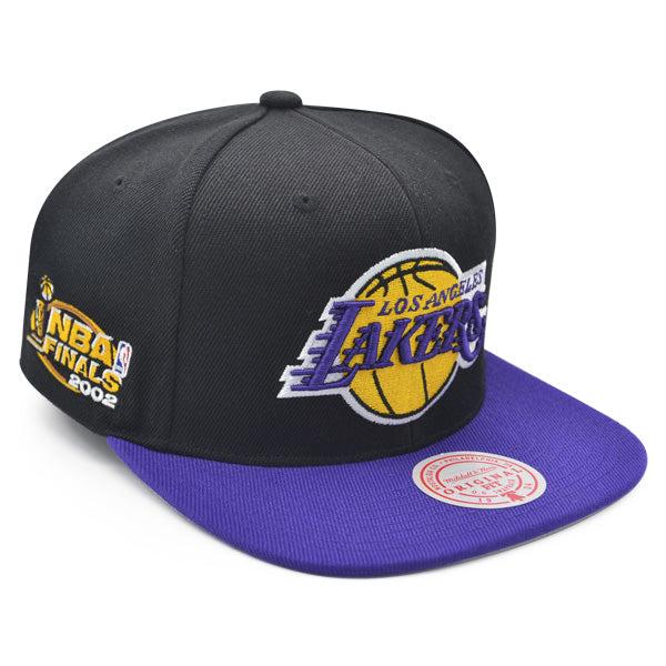 Mitchell And Ness LA Lakers 2002 NBA Finals Black Yellow Purple Patch Snapback