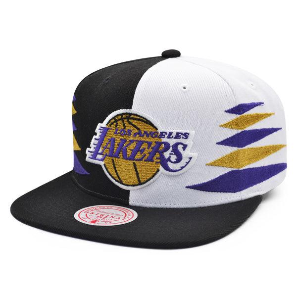 Mitchell And Ness LA Lakers DIAMOND CUT Black Purple Gold White Patch Snapback