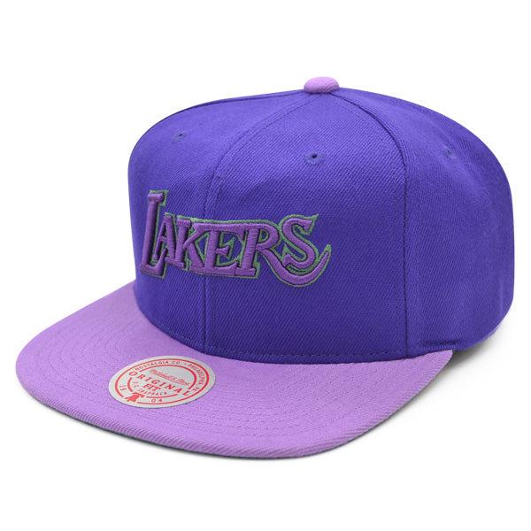 Mitchell And Ness LA Lakers NBA PURPLE HAZE Lavender Green Patch Snapback Hat