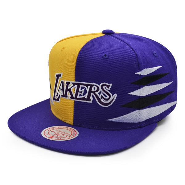 Mitchell And ness LA Lakers DIAMOND CUT Purple Yellow Green Patch Snapback Hat