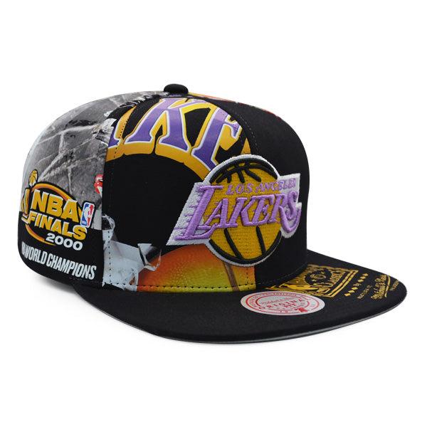 Mitchell And Ness LA Lakers SUPER REMIX Black Yellow Gray Patch Snapback Cap Hat