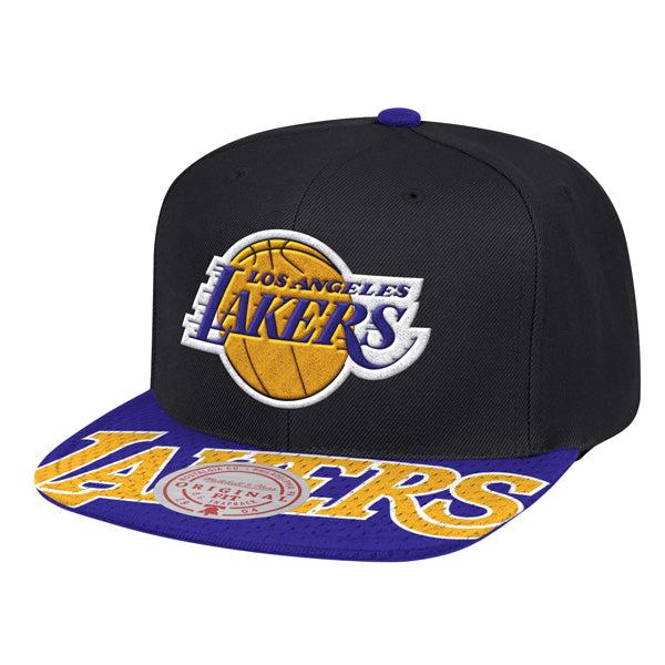 Mitchell And Ness LA Lakers SNAP SHOT NBA Black Purple Yellow Patch Snapback Hat