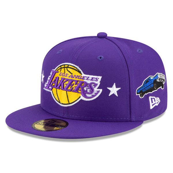 New Era LA Lakers CITY TRANSIT Purple Yellow Gold 59Fifty 5950 Patch Fitted Hat