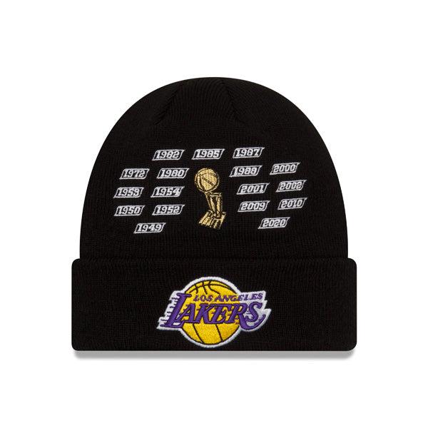 New Era Los Angeles Lakers CHAMPIONS SERIES Black Cuffed Knit NBA Hat