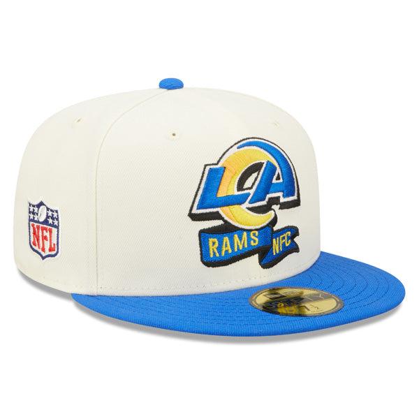 New Era LA Rams '22 NFL Chrome Blue Yellow Black Red 59Fifty 5950 Patch Fitted