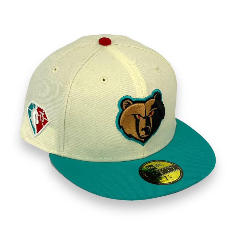 New Era Memphis Grizzlies NBA 75th Anni Teal Mint Blue 59Fifty 5950 Patch Fitted