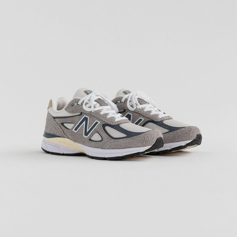 NEW BALANCE 990V4 GREY NAVY Blue White U990TA4 Sneaker Shoe Trainer