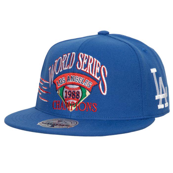 Mitchell and Ness LA Dodgers WS Blue White Red Green Patch Snapback Cap Hat