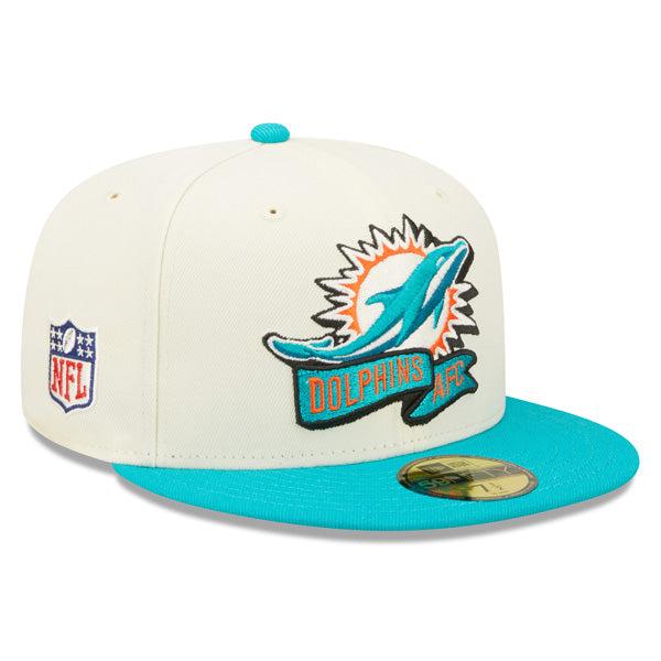 New Era Miami Dolphins '22 Aqua Orange Blue Teal Green.59Fifty 5950 Patch Fitted